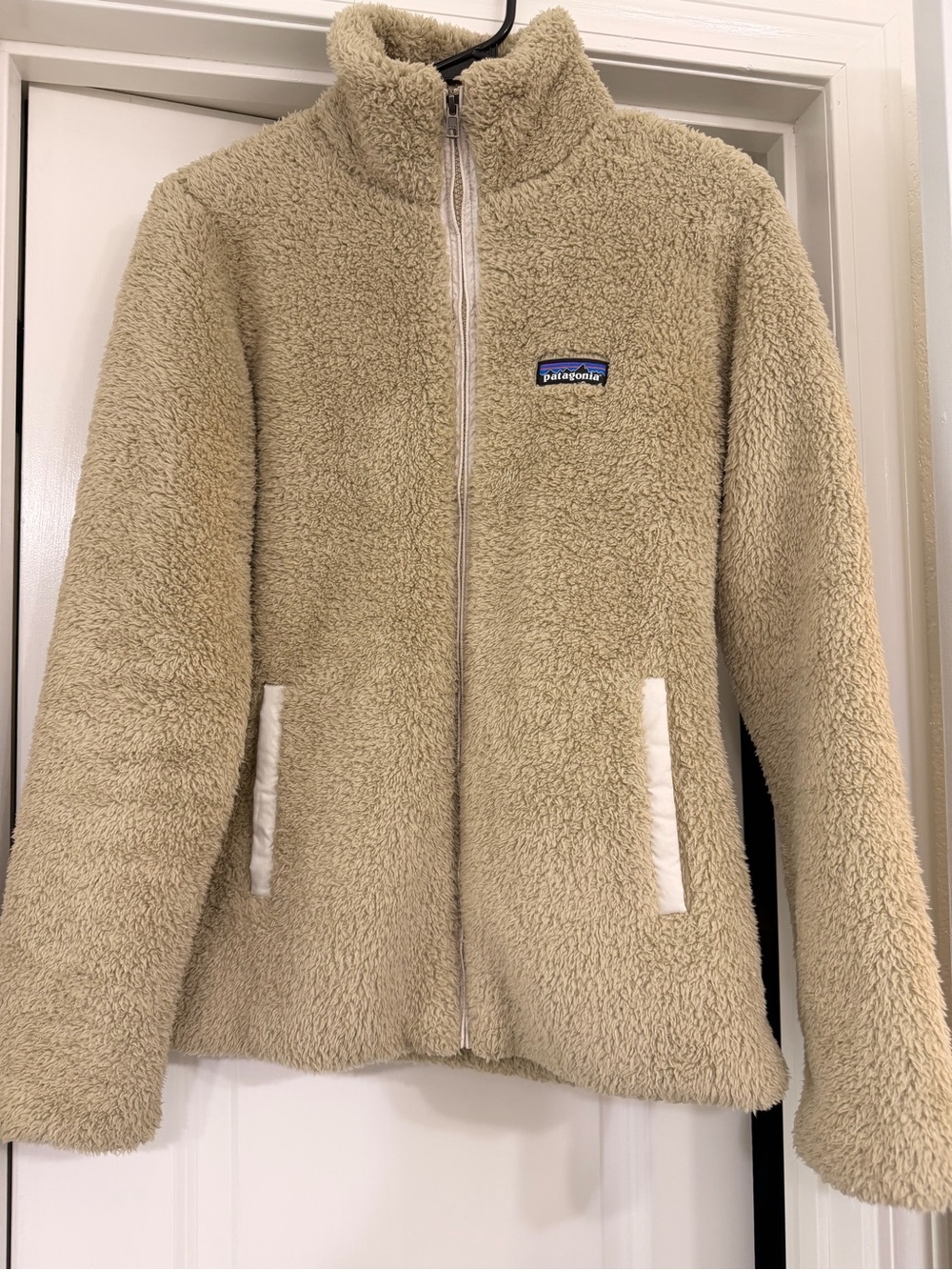 Patagonia Beige Sherpa Zip-Up Jacket